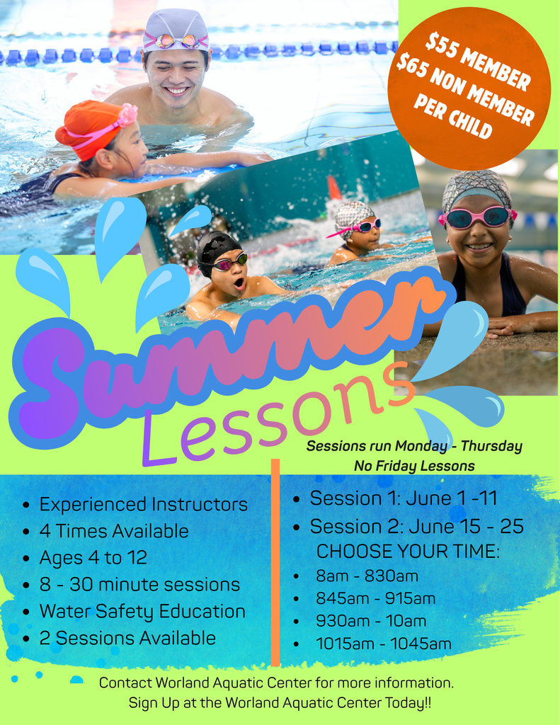 summer lessons schedule