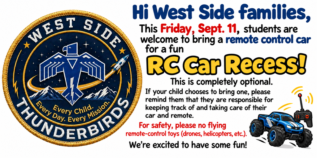 RC Recess this Friday Sept. 11 Optional