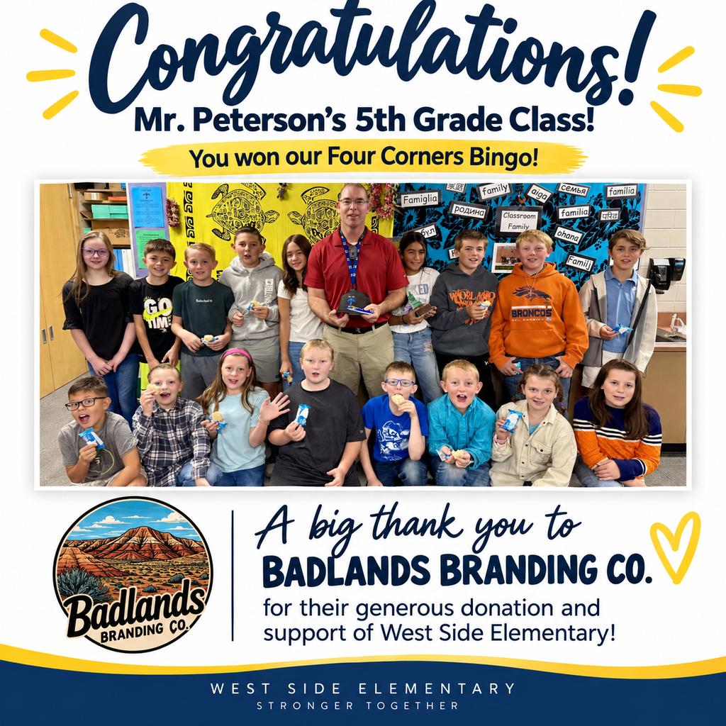 Mr. Peterson's Class Bingo Winners!