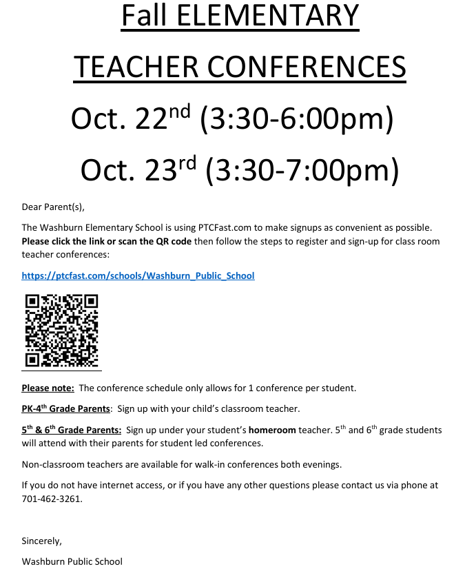 Elementary Parent Teacher Conferences 
