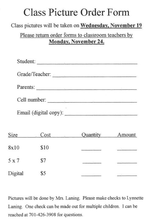 picture order form