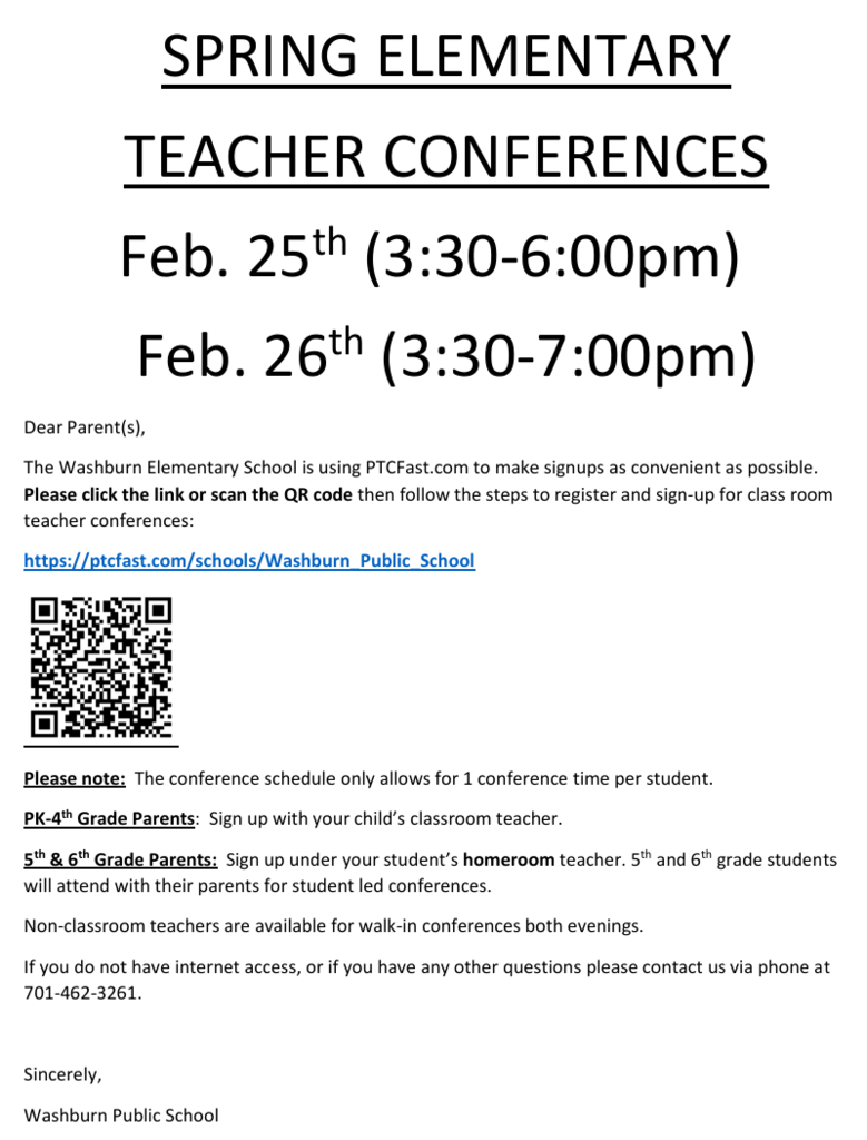 Elementary Parent Teacher Conferences 