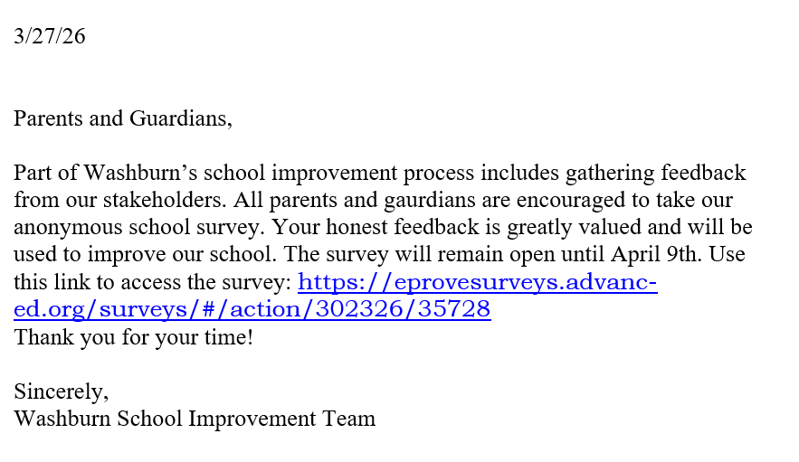 Parent survey