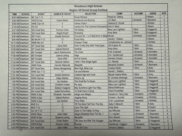 schedule