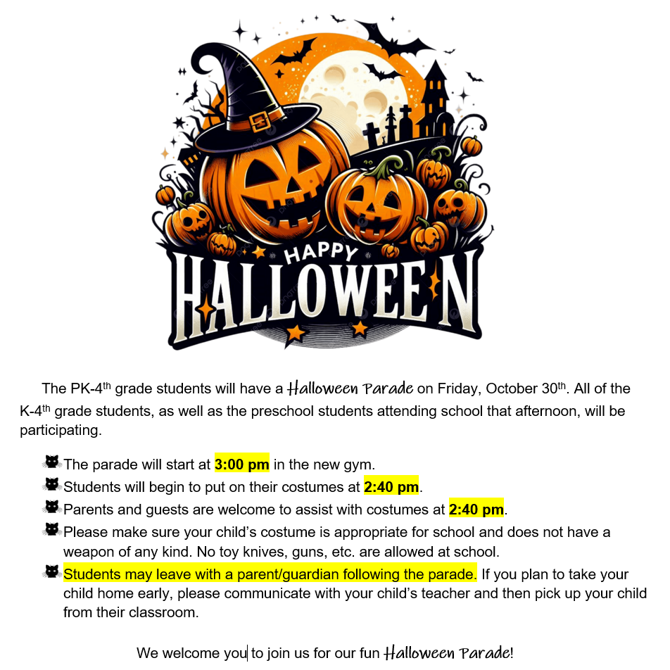 Halloween parade flyer