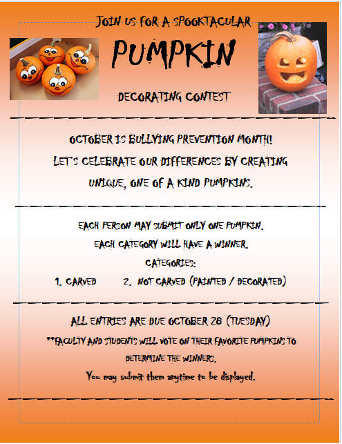 Pumpkin Contest Requirements