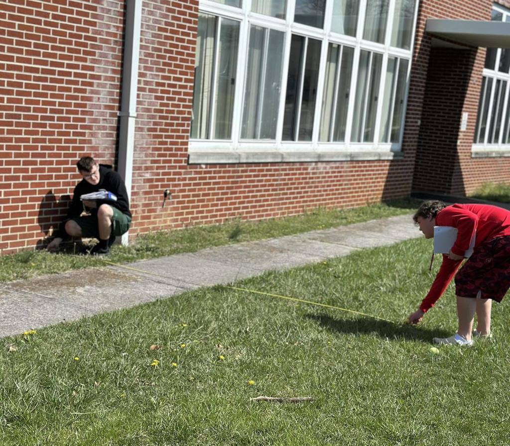John S. Battle High School trigonometry class clinometer