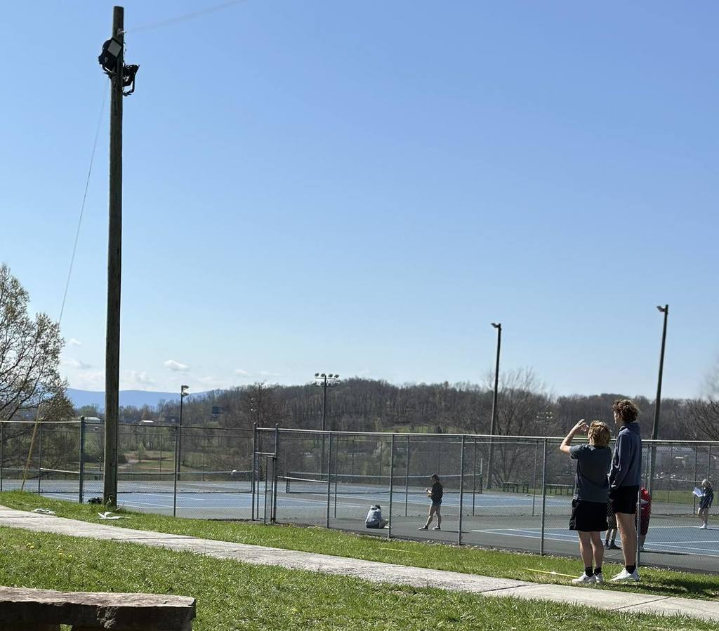 John S. Battle High School trigonometry class clinometer