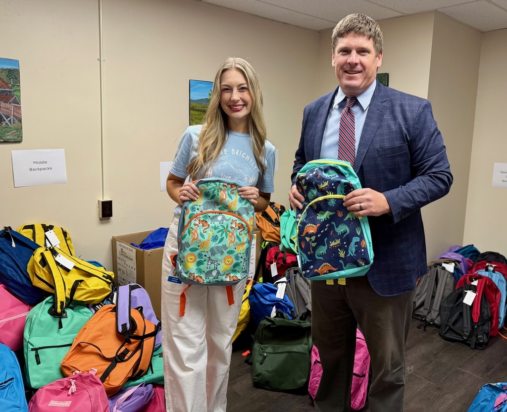 United Way of Southwest Virginia Stuff the Bus Backpack Donations