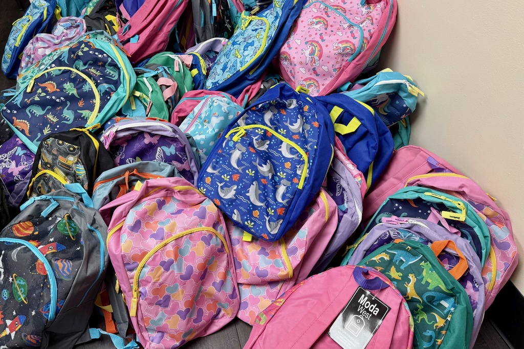 United Way of Southwest Virginia Stuff the Bus Backpack Donations