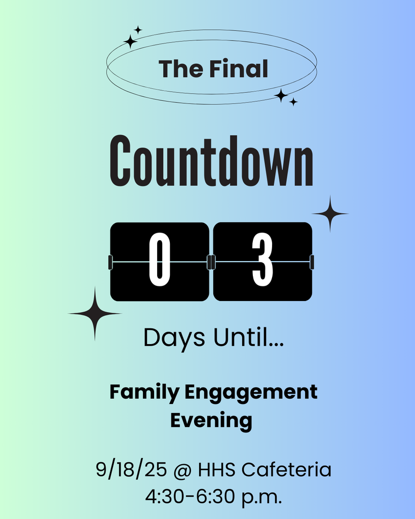 The final countdown 03 days until...family engagement evening