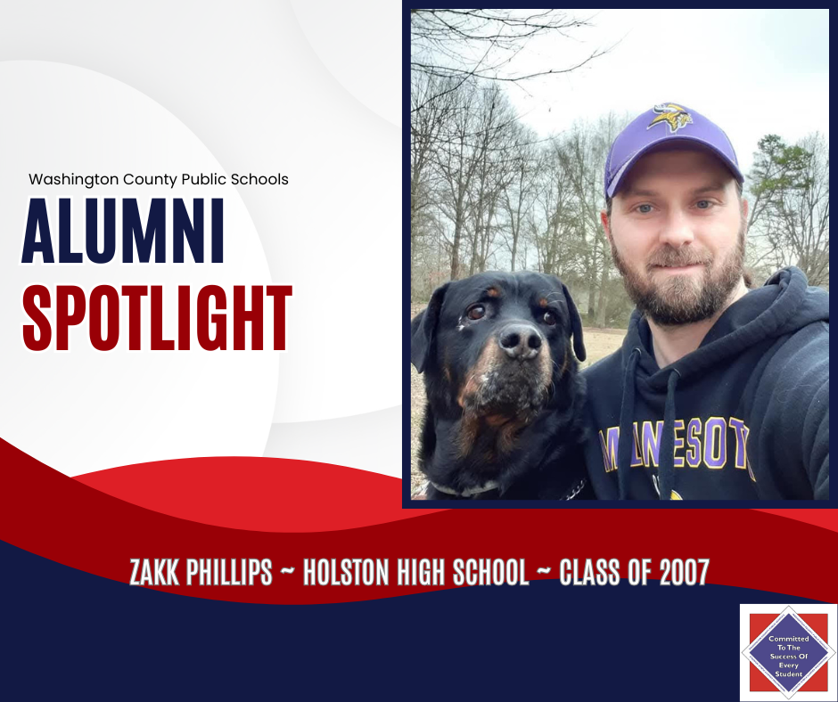 WCPS Alumni Spotlight September 2025 -- Zakk Phillips -- Holston High School -- Class of 2007