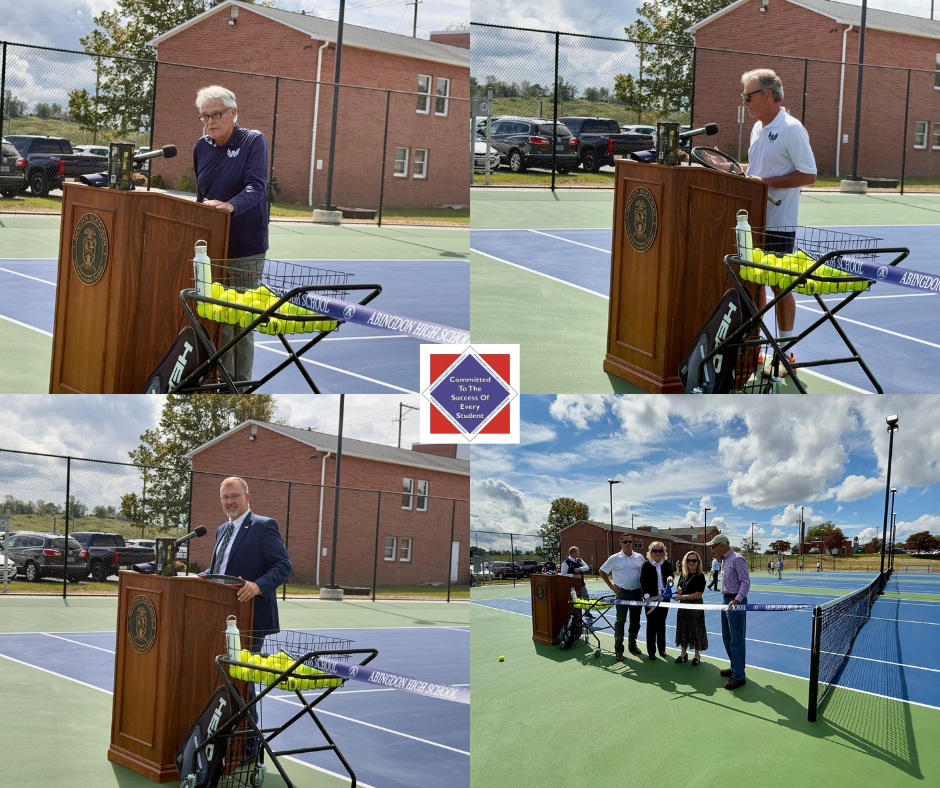 Abingdon High School Tennis Courts Ribbon Cutting 