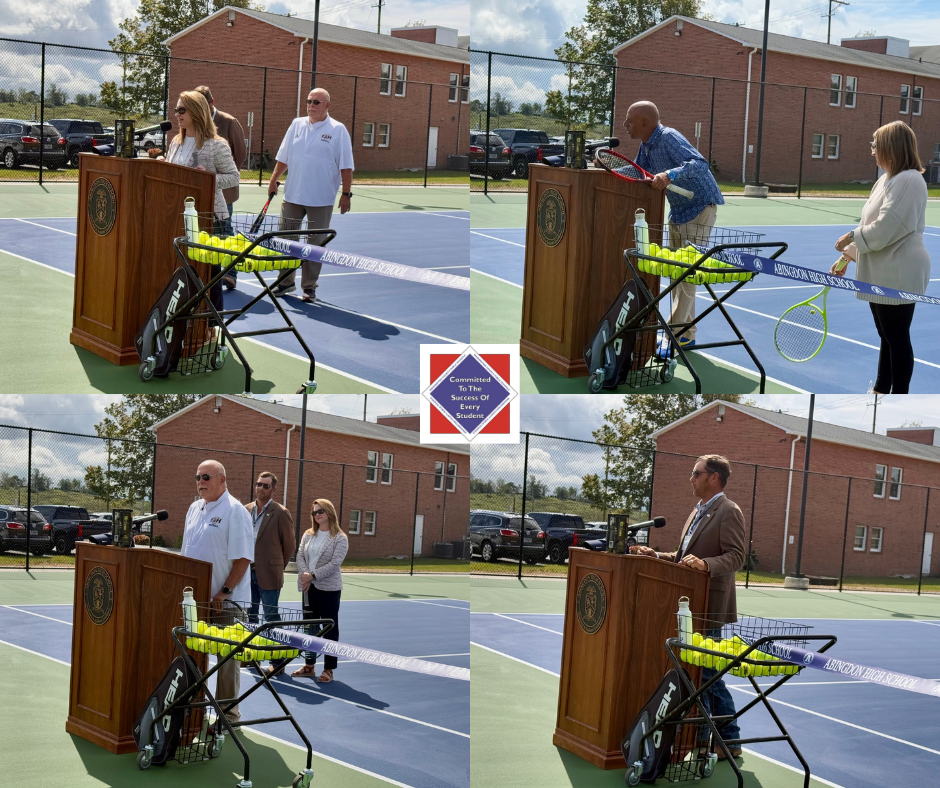 Abingdon High School Tennis Courts Ribbon Cutting 