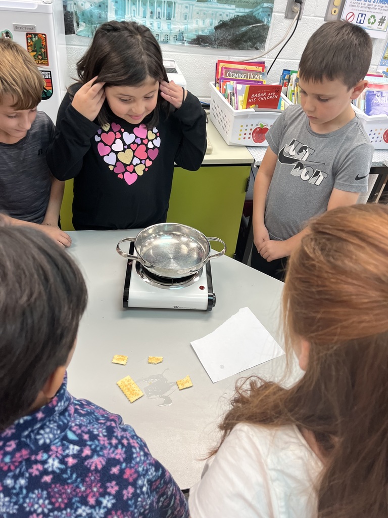 Students in 2nd grade at Watauga Elementary are learning about the three states of matter and how they change properties. Science experiments are always fun!