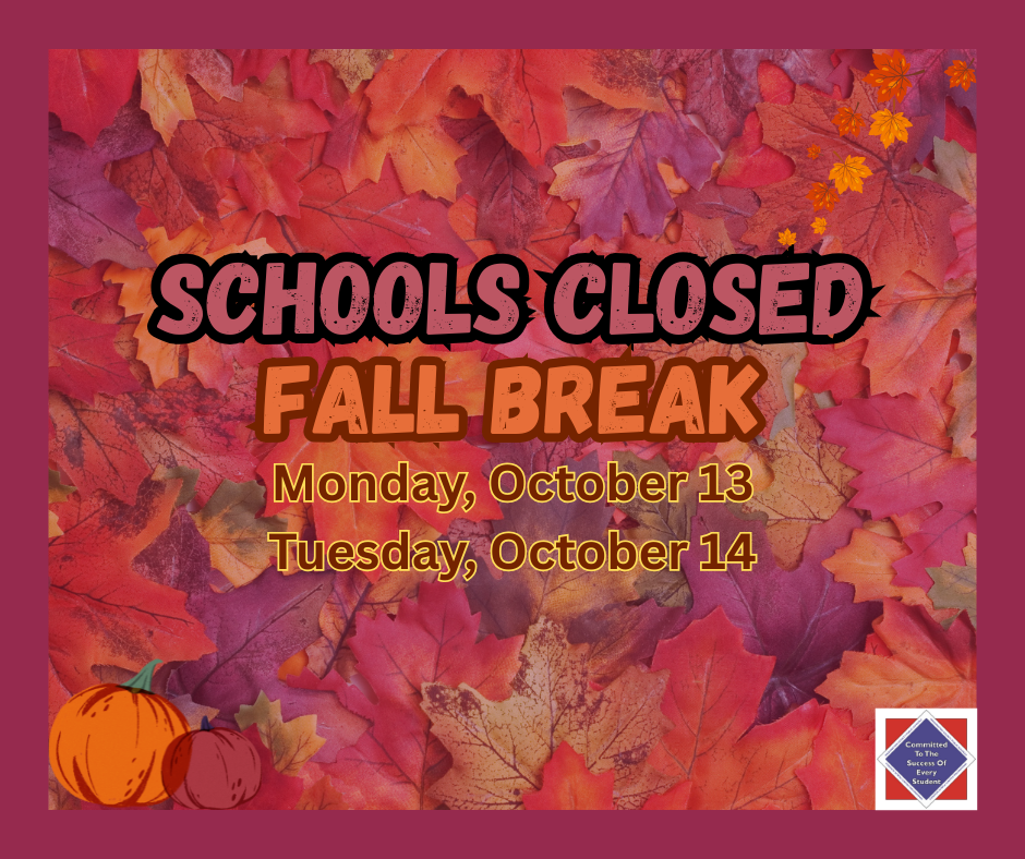 WCPS Fall Break Reminder 2025