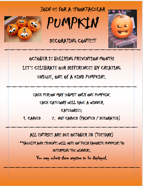 Join us for a spooktacular pumpkin decorating contest!