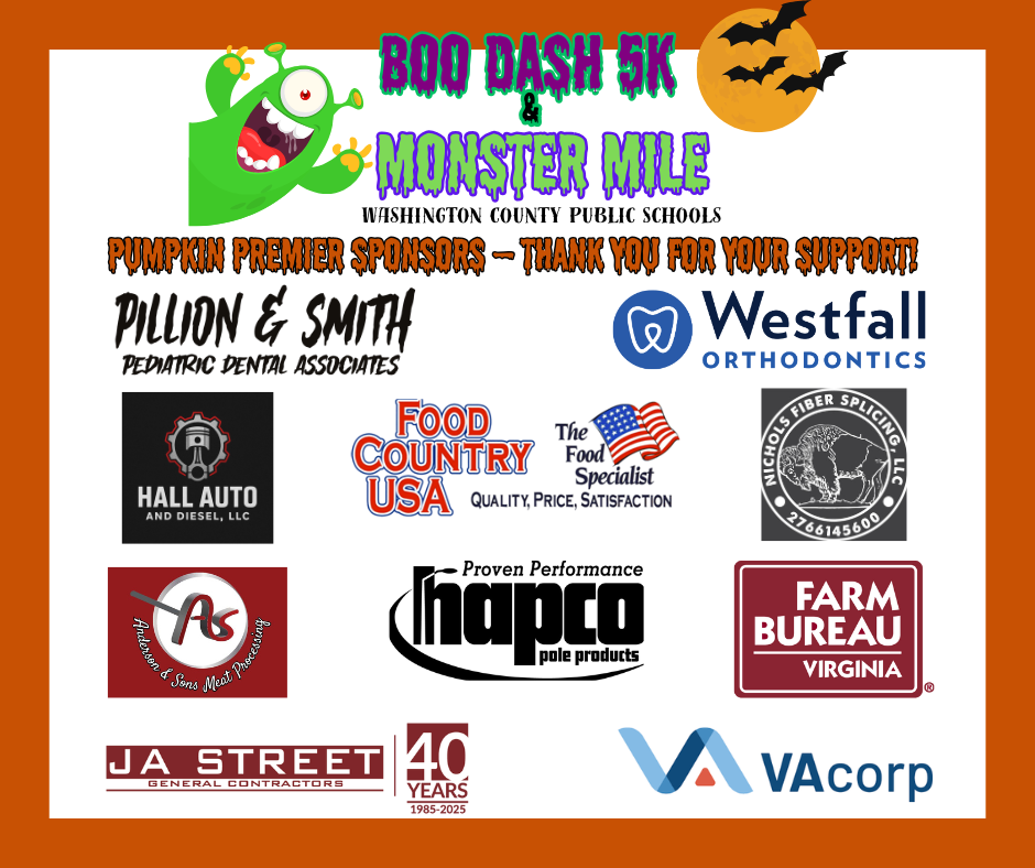 Boo Dash 5K & Monster Mile Pumpkin Premier Sponsors