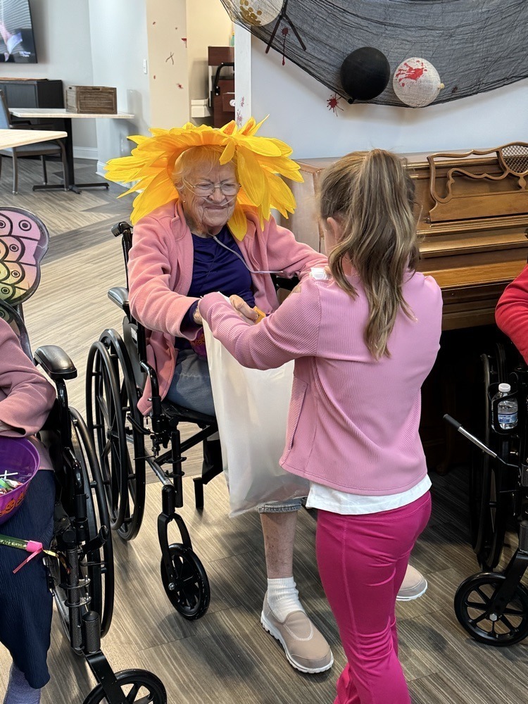 Watauga students trick-or-treat at extended care facility
