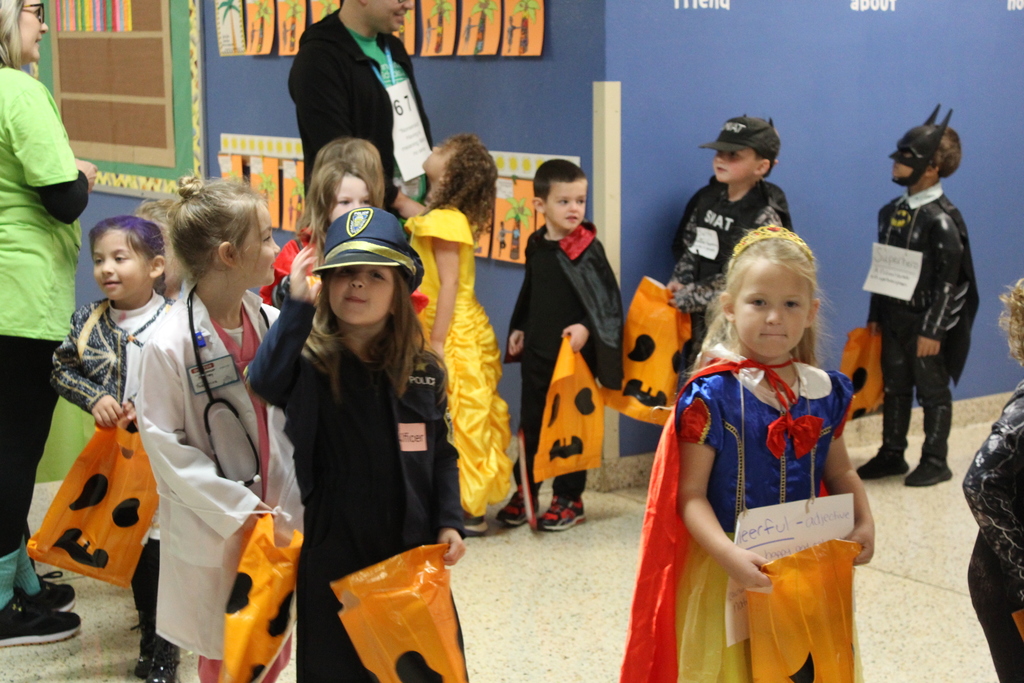 students in vocabulary parade