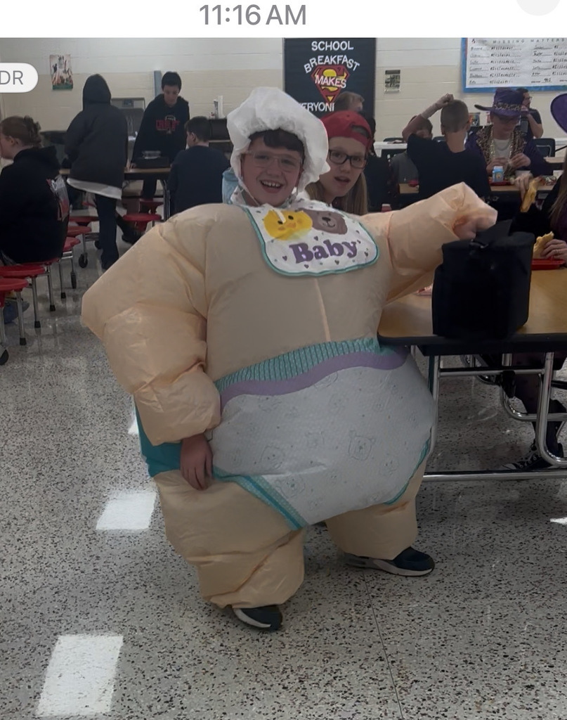 A student poses in a Halloween costume.