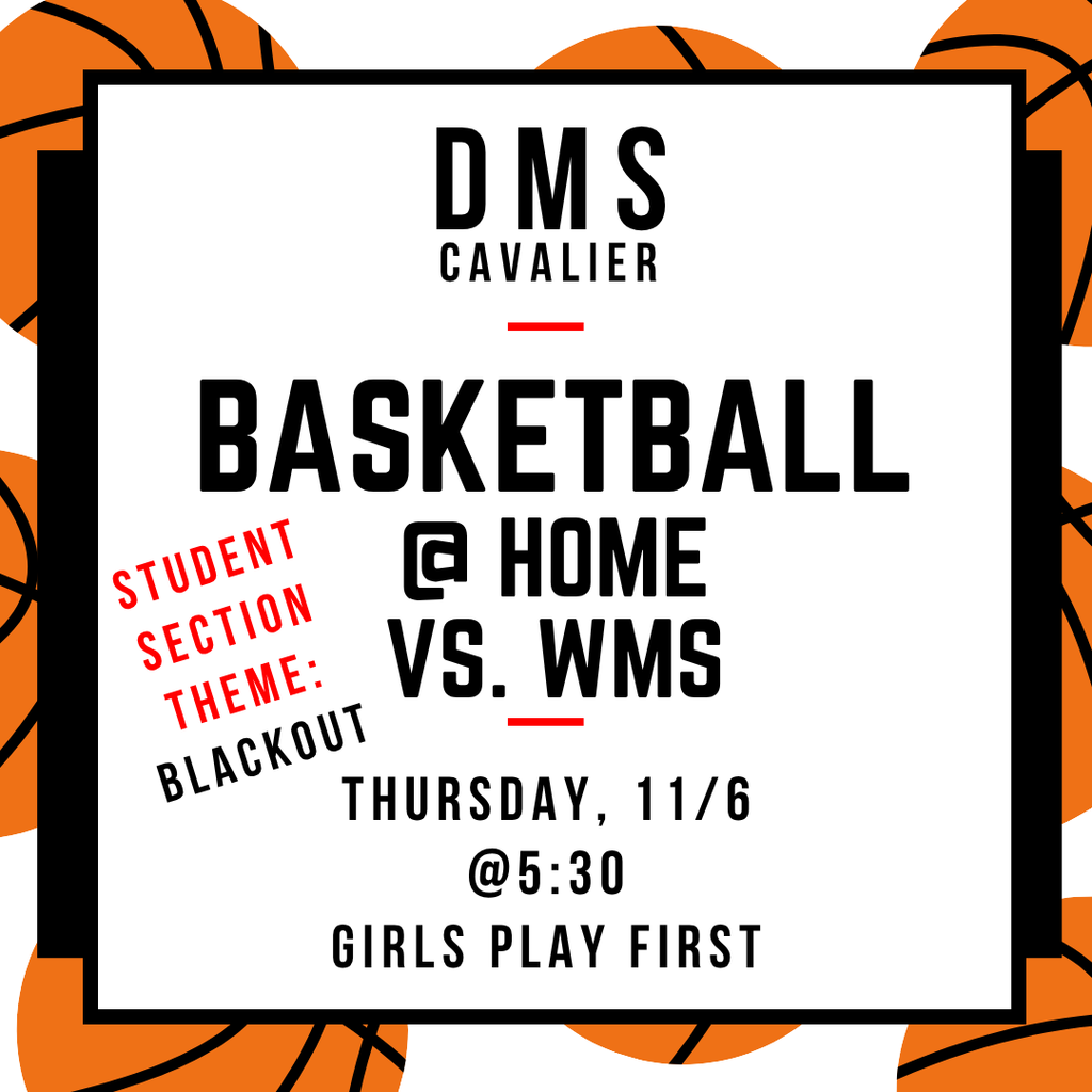DMS Cavalier Basketball @ Home vs. WMS