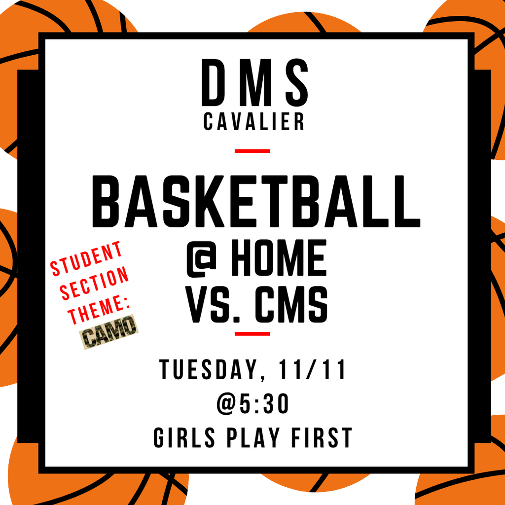 DMS Cavalier Basketball @ home vs. CMS