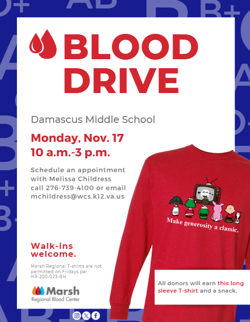 Blood Drive Damascus Middle School