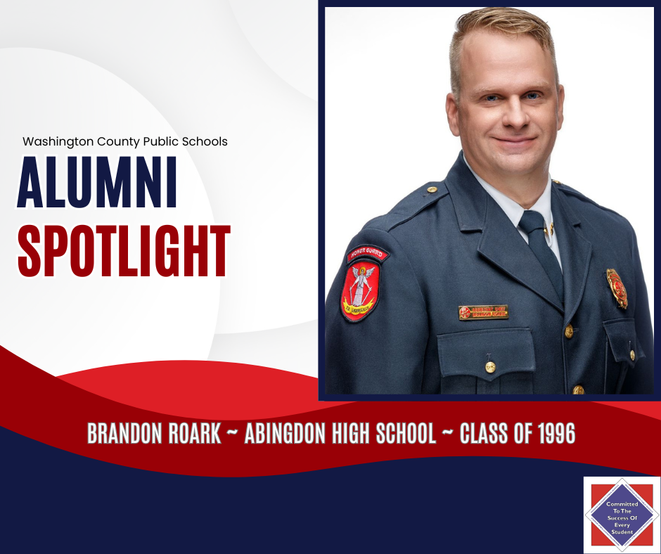 WCPS Alumni Spotlight December 2025 -- Brandon Roark -- Abingdon High School -- Class of 1996