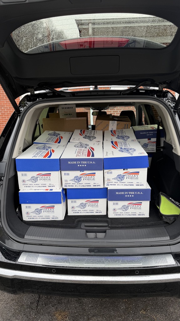 boxes of personal care items