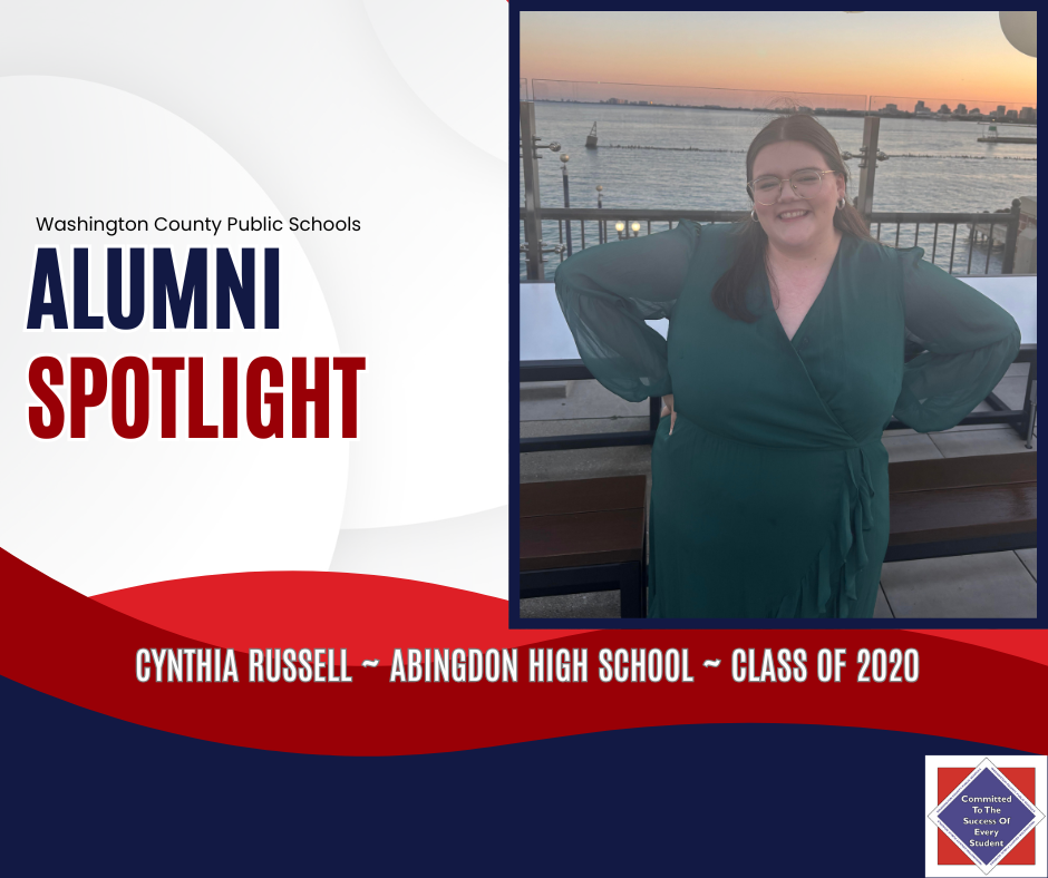 WCPS Alumni Spotlight February 2026 -- Cynthia Russell -- Abingdon High School -- Class of 2020 