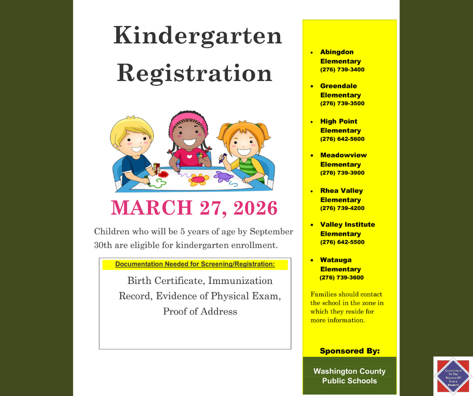 WCPS Kindergarten Registration 