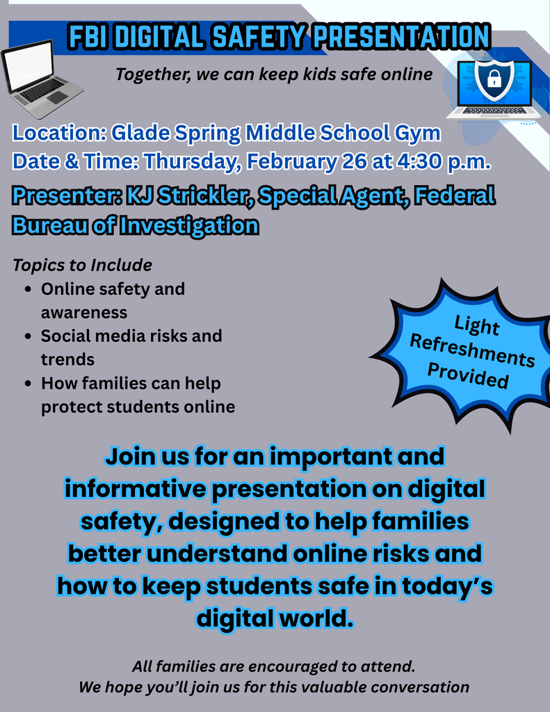 FBI Digital Safety Presentation -- Glade Spring Middle School 