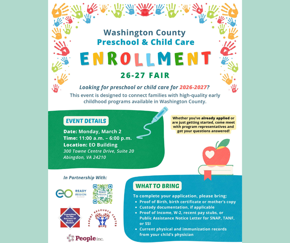 Washington County Preschool & Child Care Enrollment Fair 2026-2027