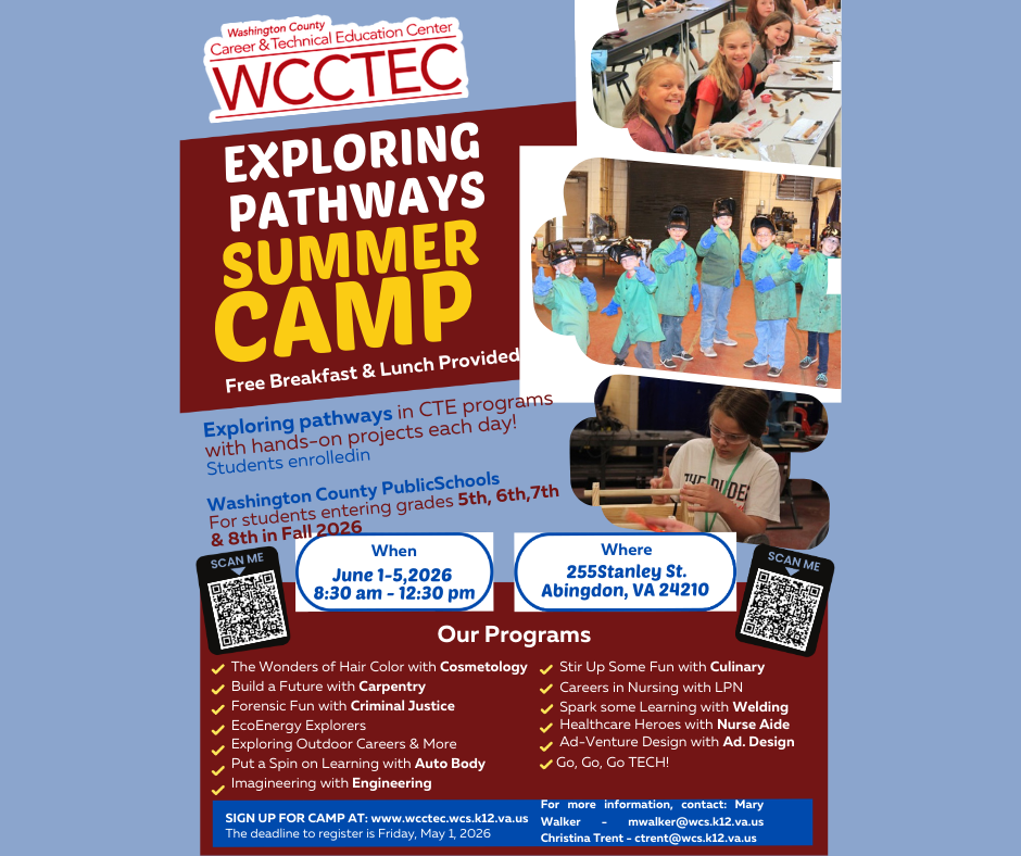WCCTEC Exploring Pathways Summer Camp 2026