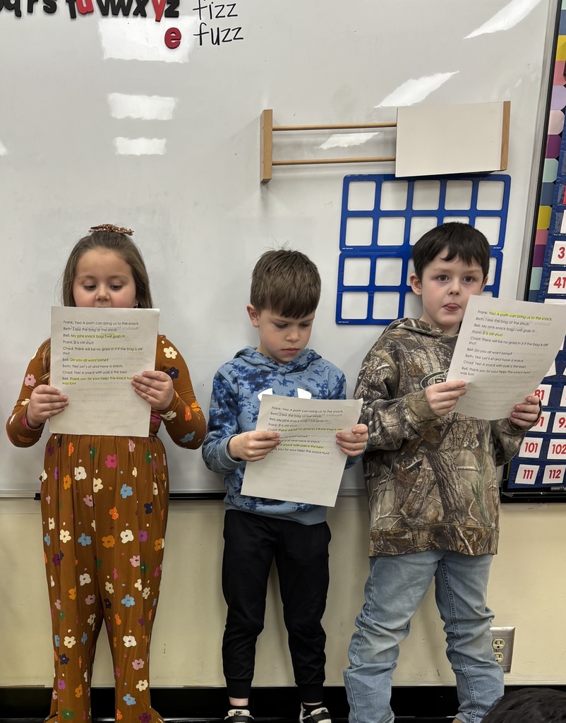 Watauga Elementary School first graders are practicing their reading fluency. Using reader theater has been a fun way to reinforce fluently with expression. 