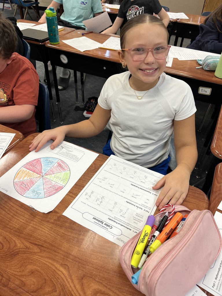Fifth graders at WES have been studying probability! Learning can be fun and games!