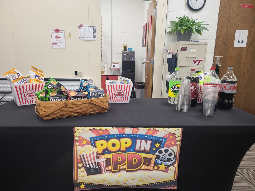 Snacks are laid out for a Professional Development activity.