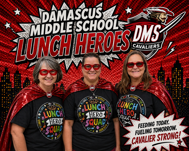 School Lunch Hero Day -- Damascus Middle School 