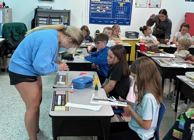 Second Graders enjoyed spending time with AHS FFA members at the Food for America event last week.