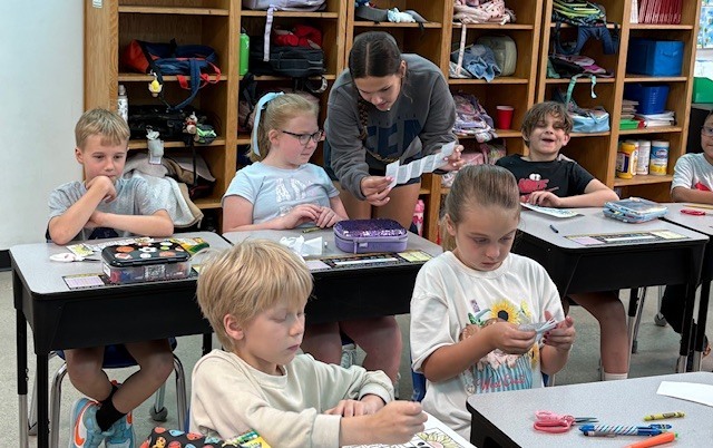 Second Graders enjoyed spending time with AHS FFA members at the Food for America event last week.