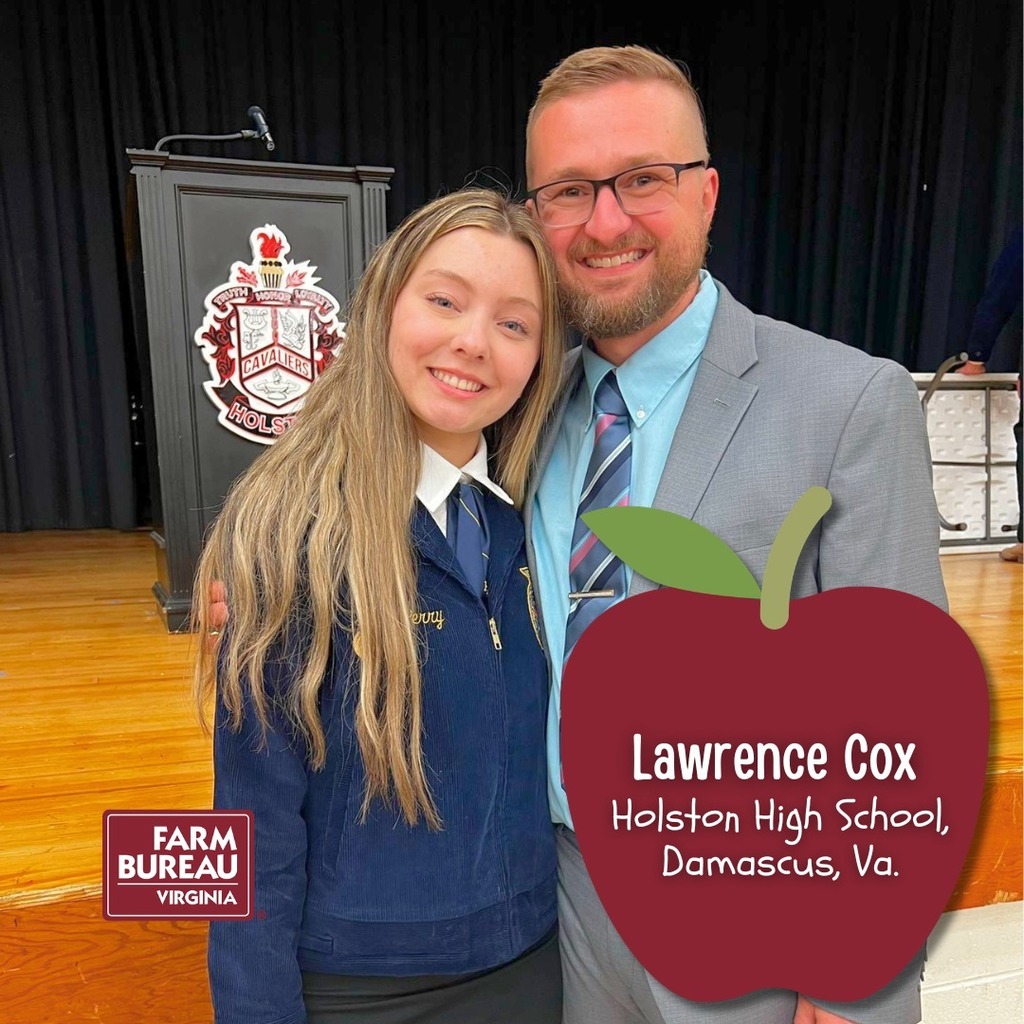 Farm Bureau Virginia Recognition -- Lawrence Cox -- Holston High School