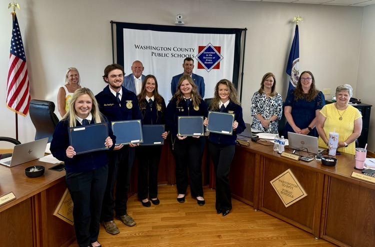 WCPS School Board Recognition - FFA Degree 