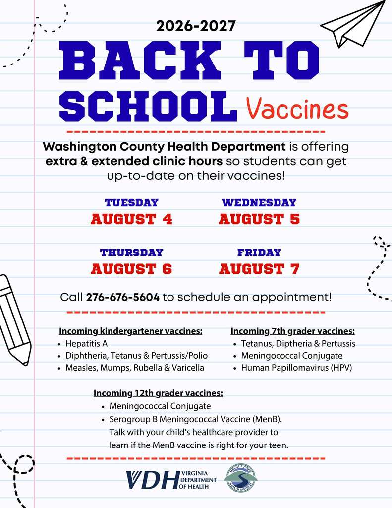 Virginia Department of Health -- Back to School Vaccines (English)