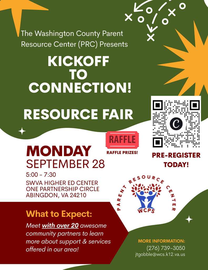 Washington County Parent Resource Center (PRC) Kickoff to Connection! Resource Fair