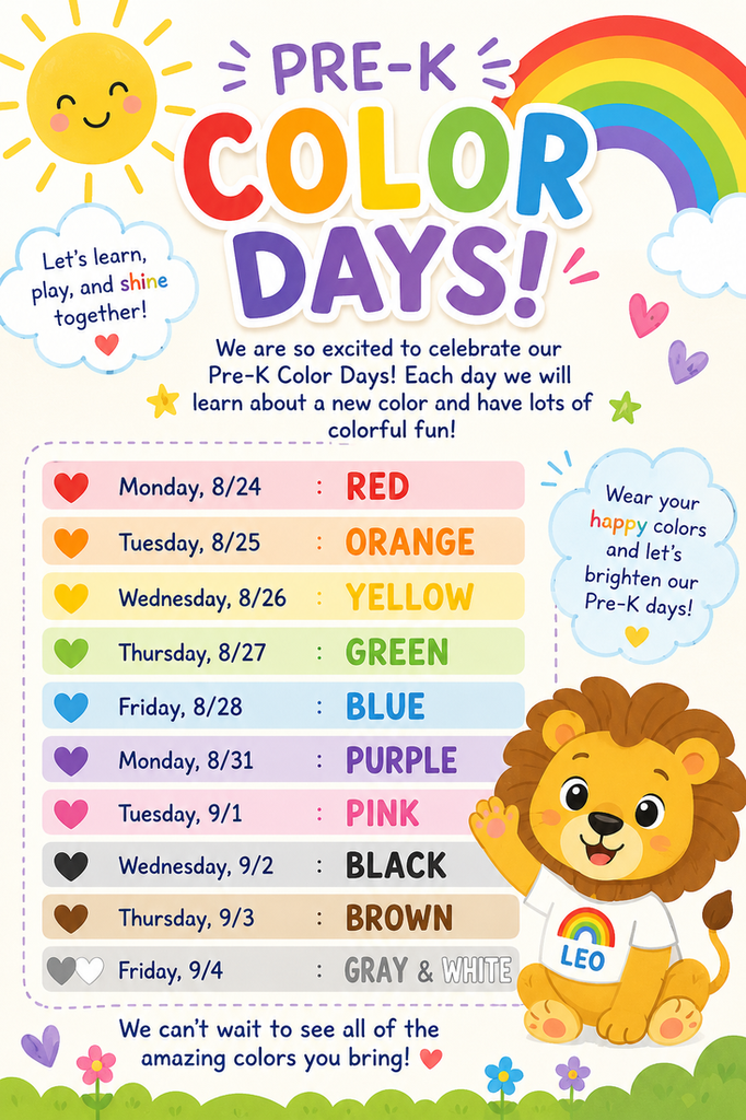 Pre-K Color Days