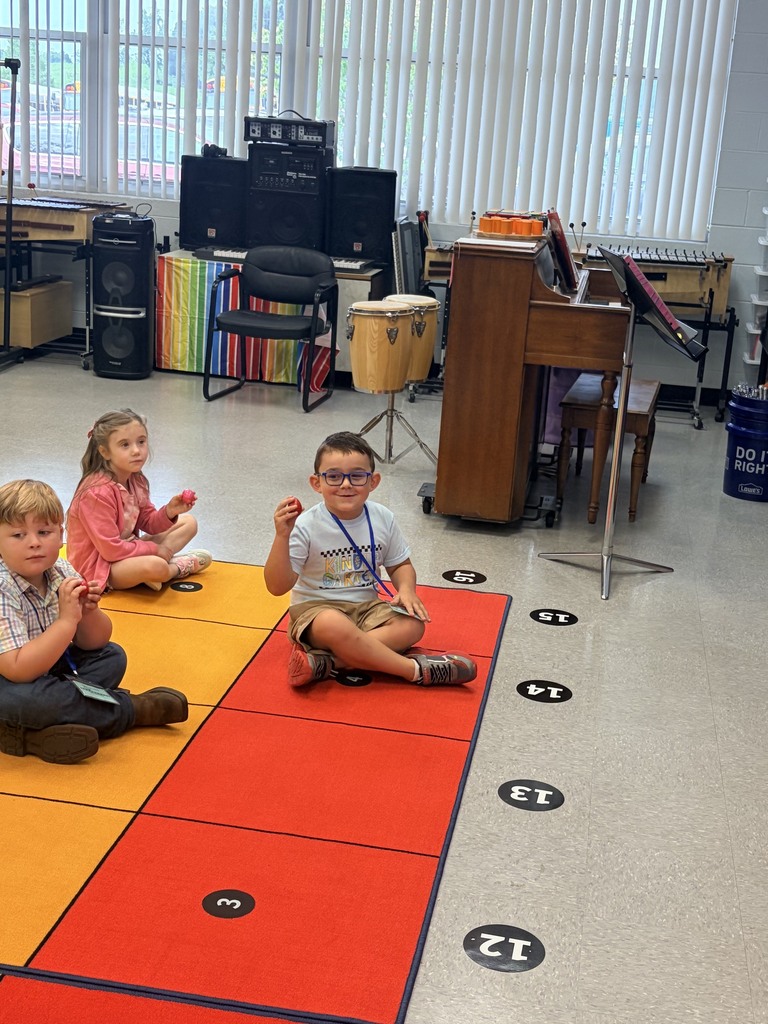 Students in Mrs. Stanley’s class playing the egg shakers and working on following musical directions that teach opposite words such as play and stop, fast and slow, loud and quiet.