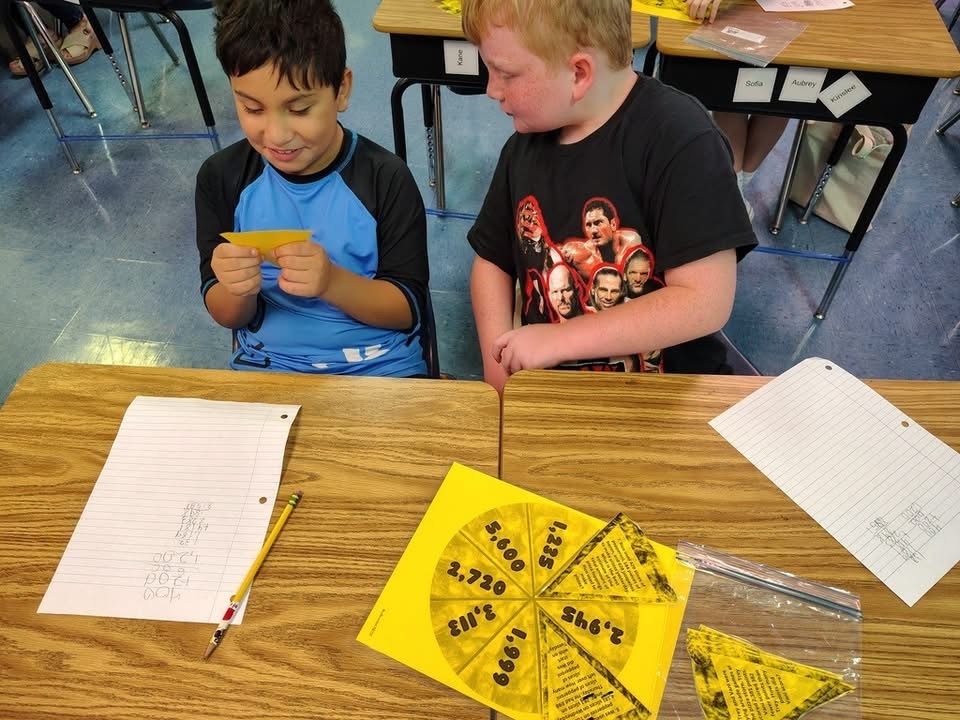 Meadowview Elementary School Pizza Word Problems 
