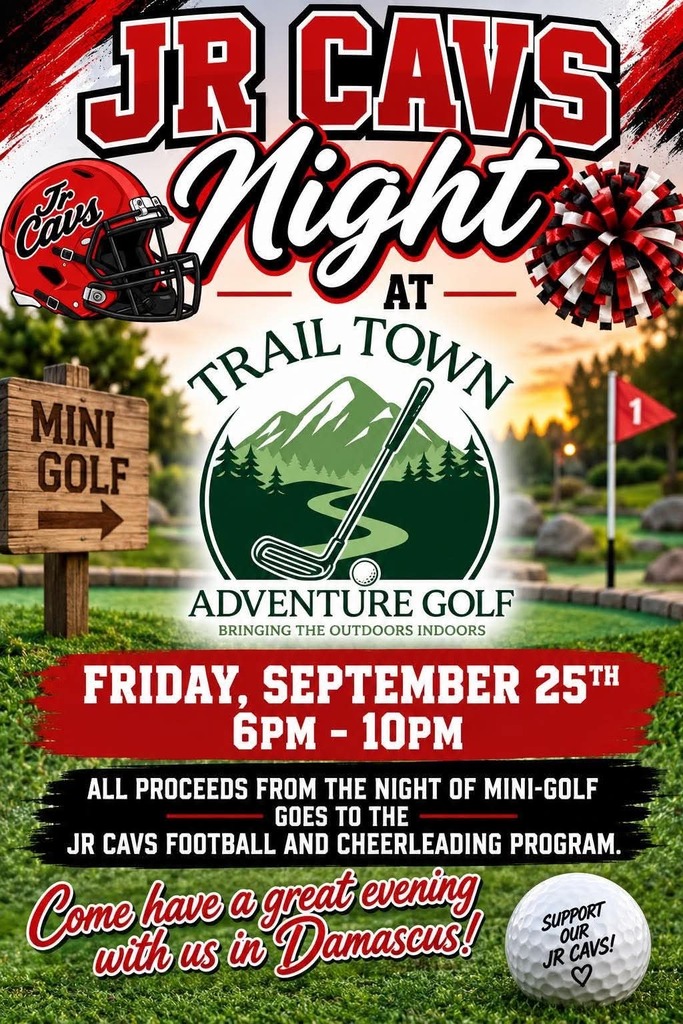 Jr. Cavs Night at Trail Town Adventure Golf 