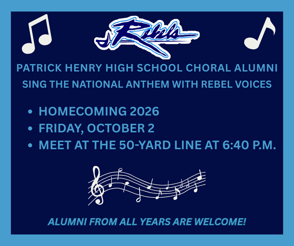 Patrick Henry High School Choral Alumni - Homecoming National Anthem